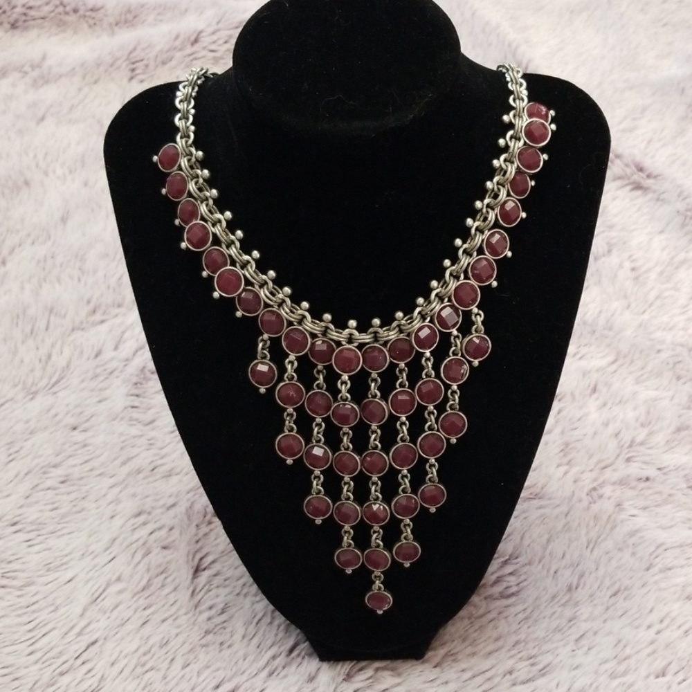 Reversable stainless steel necklace.